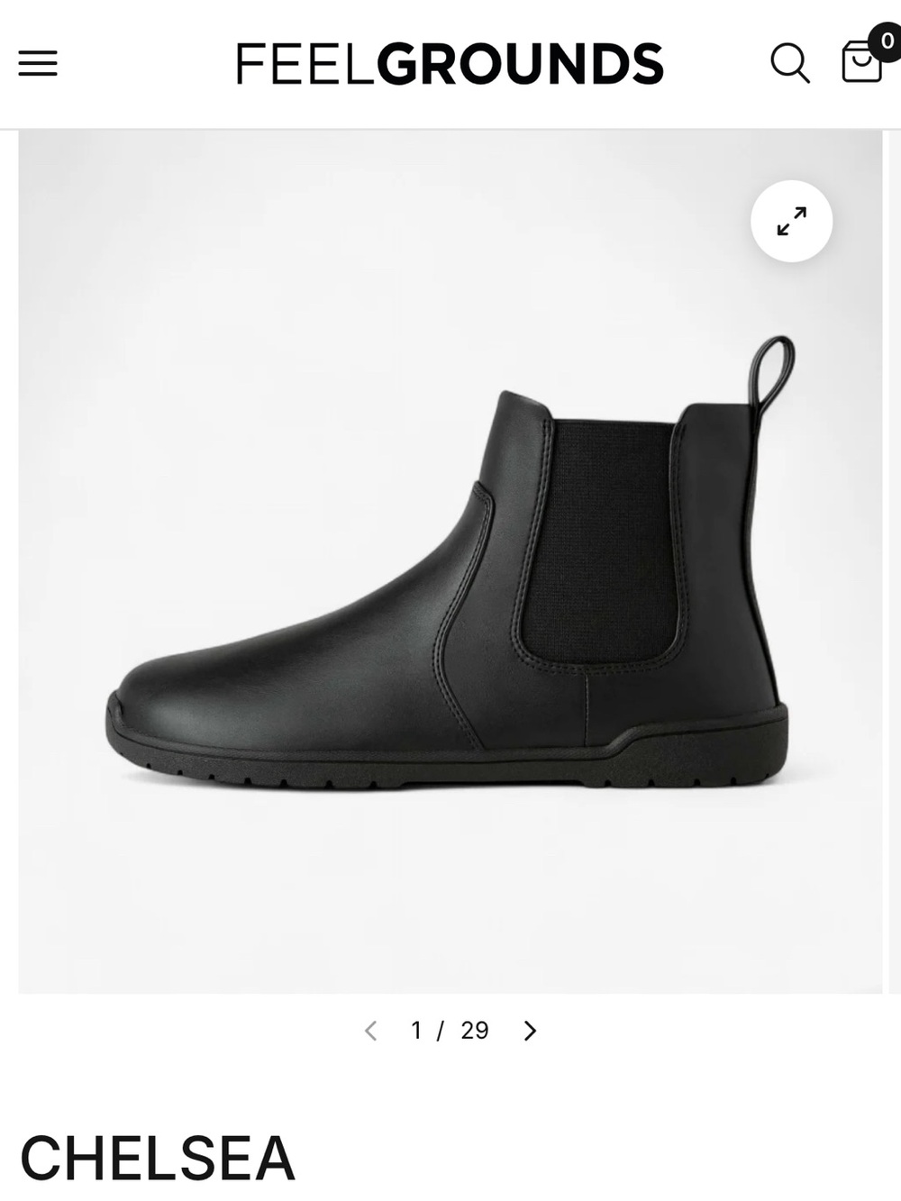 Feelgrounds Chelsea Ankle Boots in Black